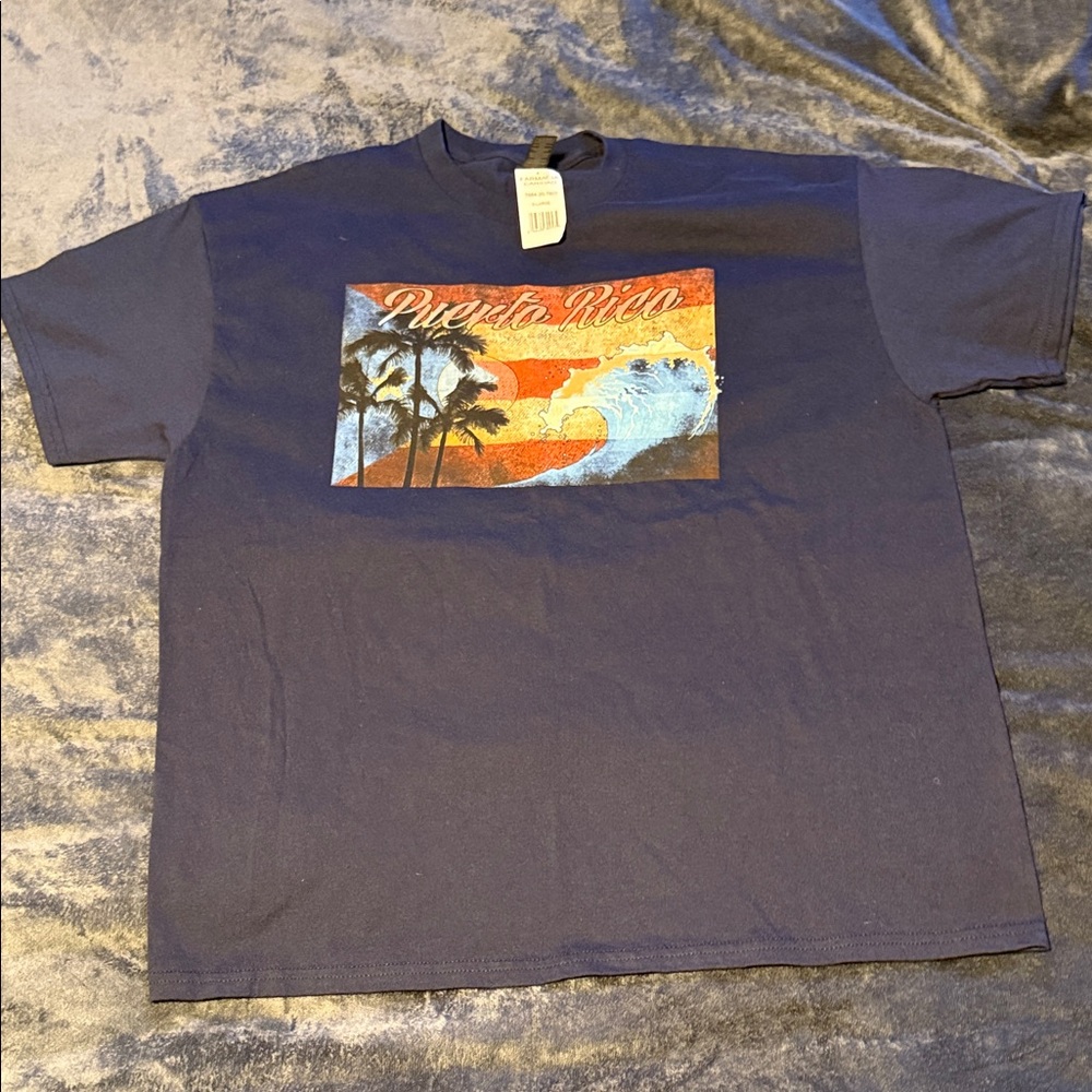 Gildan Navy Puerto Rico Sunset Tee